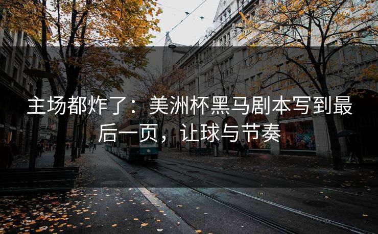 主场都炸了：美洲杯黑马剧本写到最后一页，让球与节奏  第1张