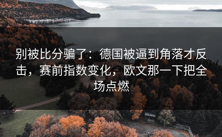 别被比分骗了：德国被逼到角落才反击，赛前指数变化，欧文那一下把全场点燃  第1张