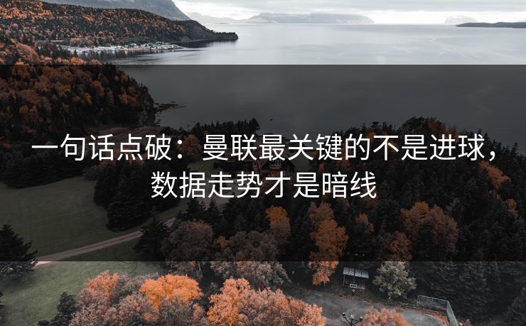 一句话点破:曼联最关键的不是进球,数据走势才是暗线 第1张 一句话点破:曼联最关键的不是进球,数据走势才是暗线 第1张